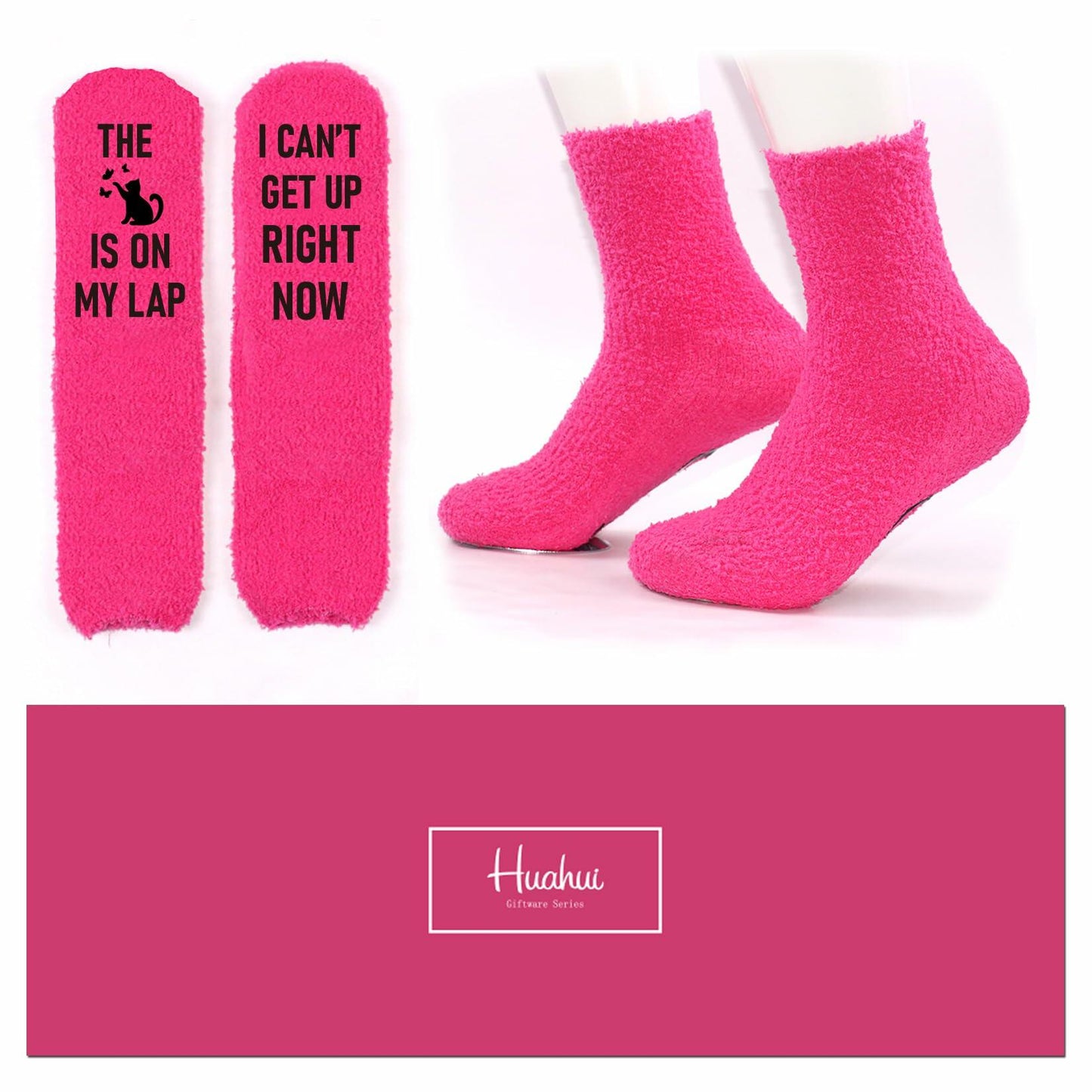 Huahui Cat Lover Socks Women Christmas Gift Novelty Cat Mom Animal Lovers