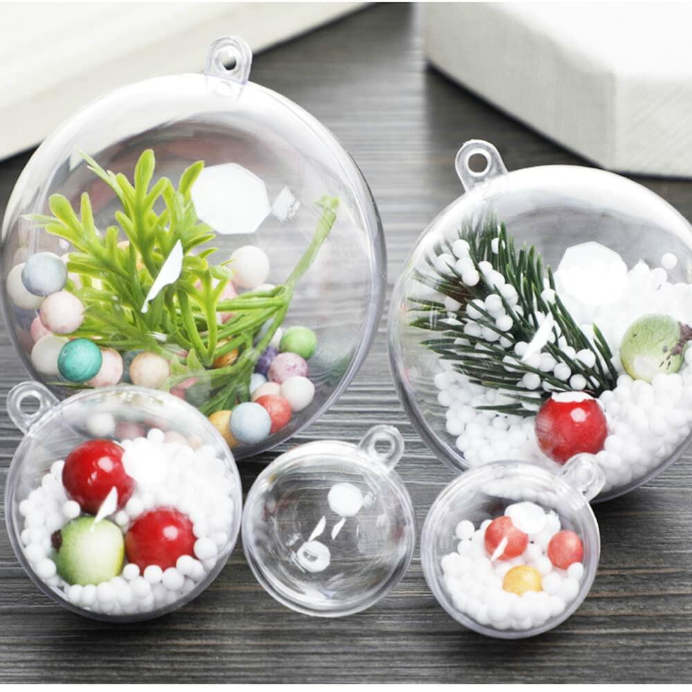 7Queen 2PCS 160mm Clear Extra Large Shatterproof Ball Ornaments DIY