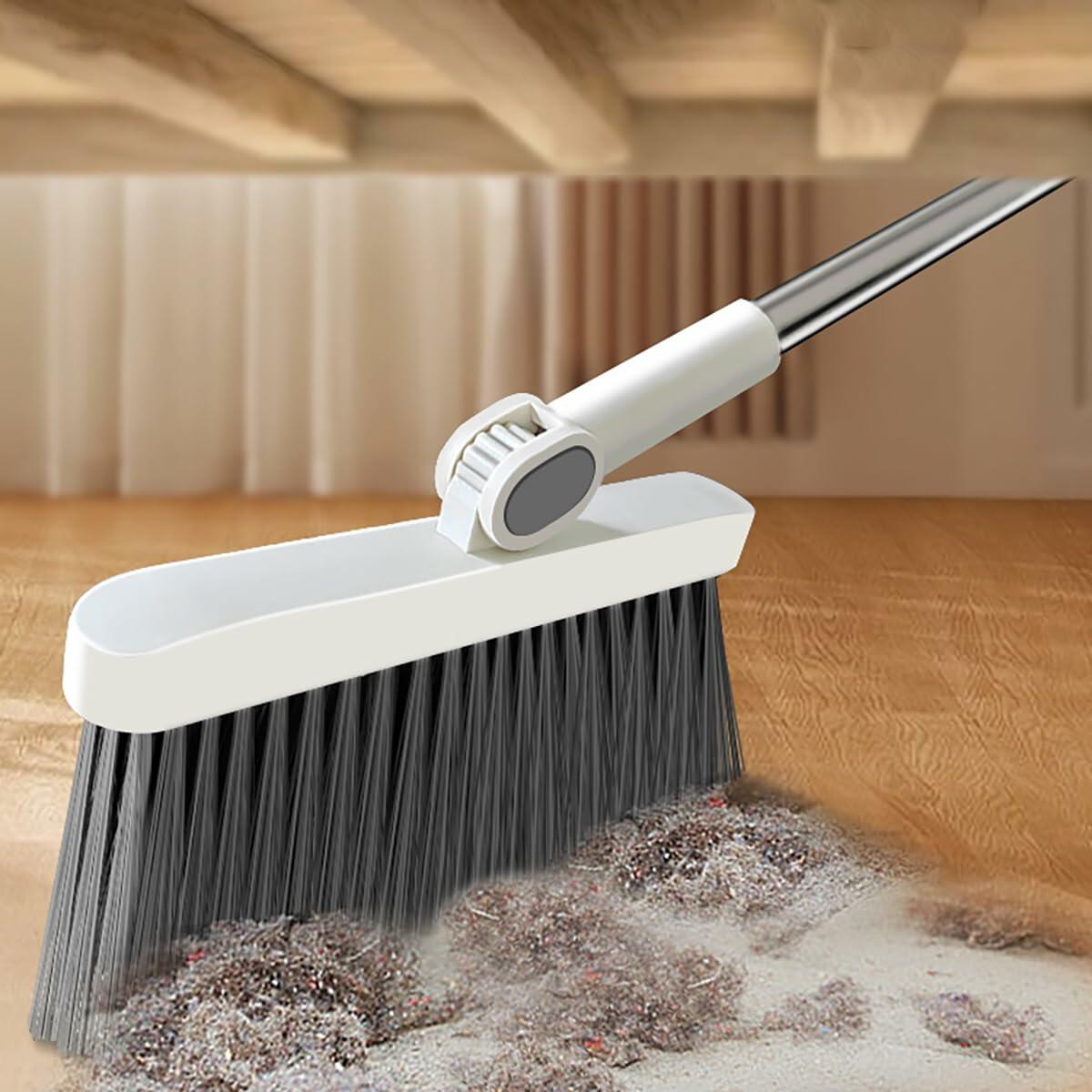 REXWOD Broom & Dustpan Set Blue Home Office Cleaning Kit Combo