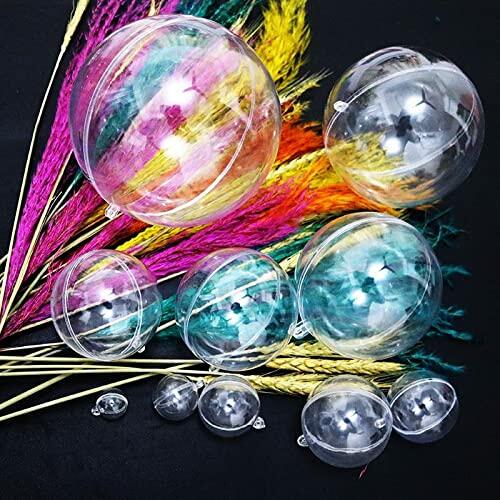 7Queen 2PCS 160mm Clear Extra Large Shatterproof Ball Ornaments DIY