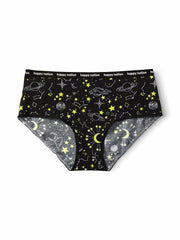 Happy Nation Girls Cotton Logo Brief Underwear Black Size L