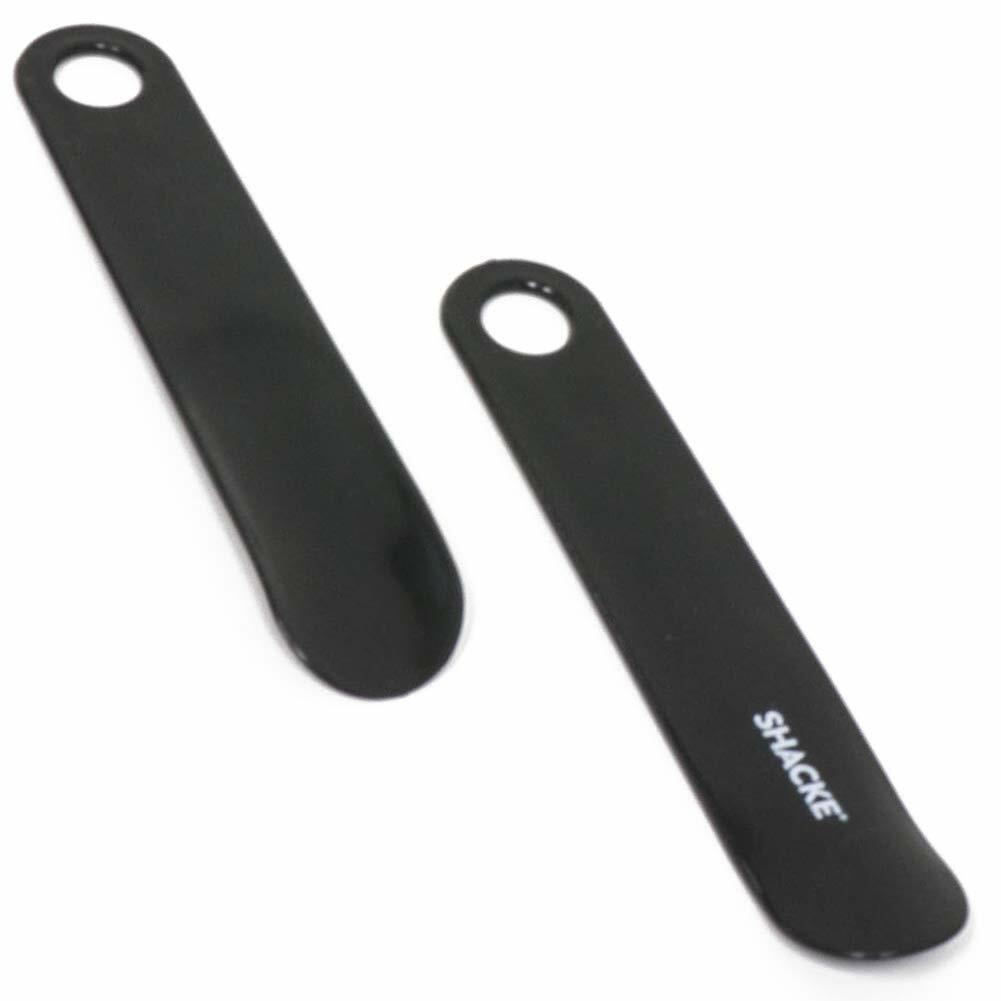 Shacke 18" + 2x7" Extra Long Handle Shoe Horns Black, Travel Set