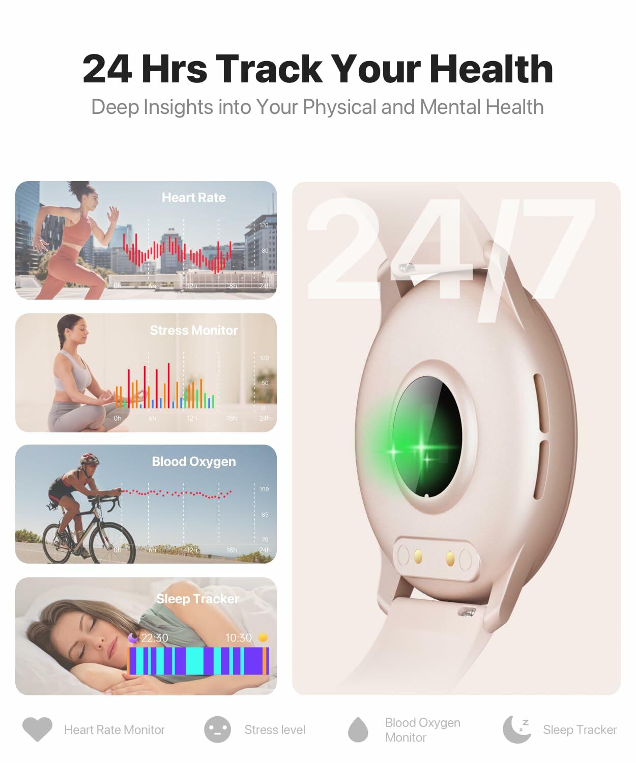 JeeJTek Smart Watch 1.83" HD, Calls, 100+ Sports Modes, IP68, iOS/Android