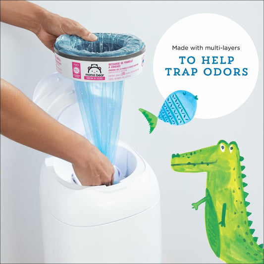 Mama Bear Diaper Pail Refills Blossoms Scented 2160 Count for Diaper Genie
