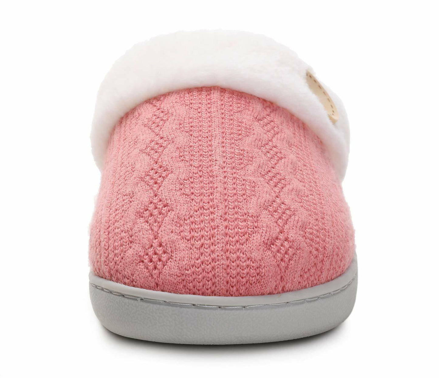Vonluxe Women's Fuzzy House Slippers Memory Foam Warm Faux Fur Dark Pink 7-8