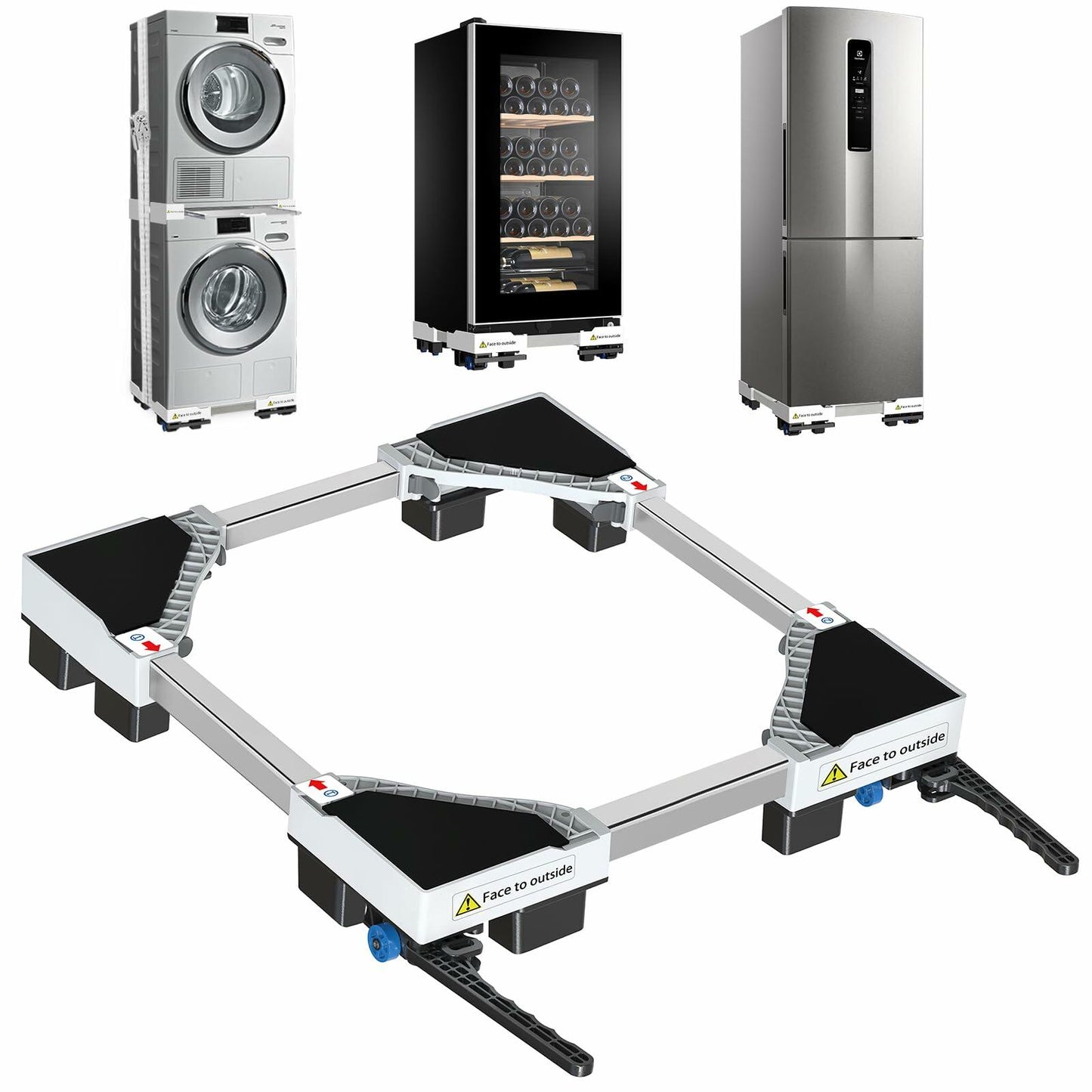 Kiss Core Mini Fridge Stand Adjustable 4"-5" Height Universal with 4 Strong Feet