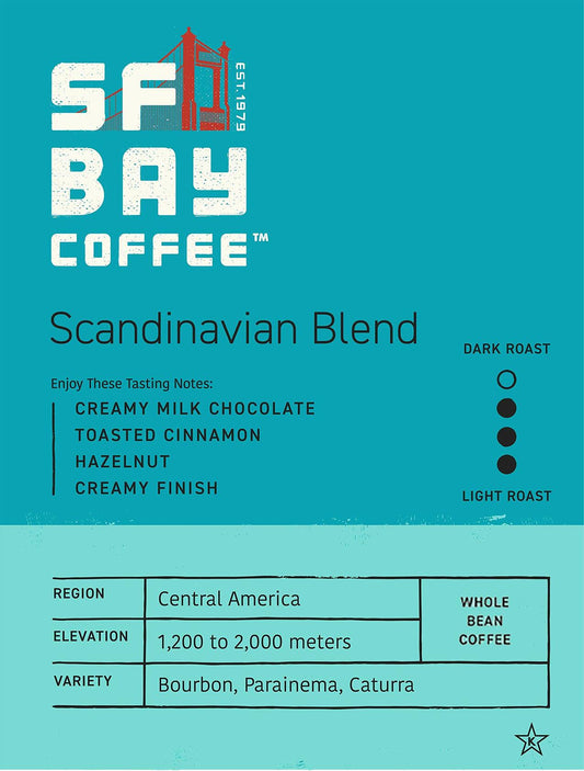 San Francisco Bay BB05/25 Scandinavian Blend 2lb Whole Bean Coffee New