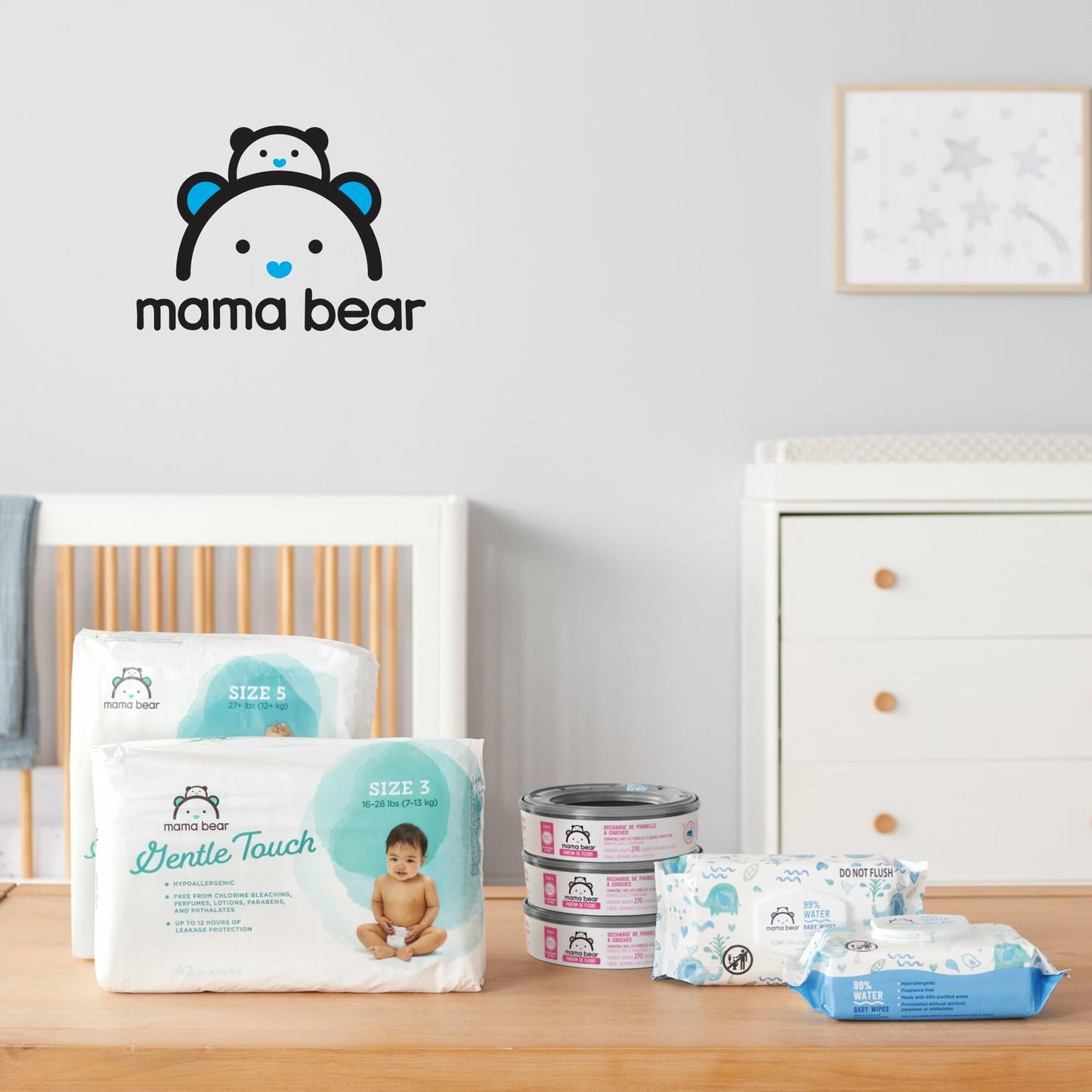 Mama Bear Diaper Pail Refills Blossoms Scented 2160 Count for Diaper Genie