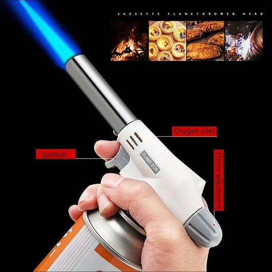 Culinary Professional Kitchen Brass Butane Torch, Adjustable Flame, New