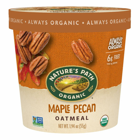 BestBy02/25 Nature's Path Organic Maple Pecan Oatmeal 2oz Pack of 12 Non-GMO