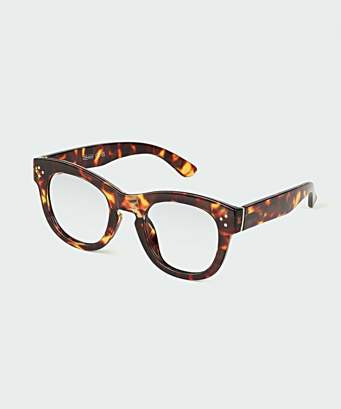 LADEESSE 3 Pack Oprah Style Reading Glasses +2.50 Blue Light Blocking