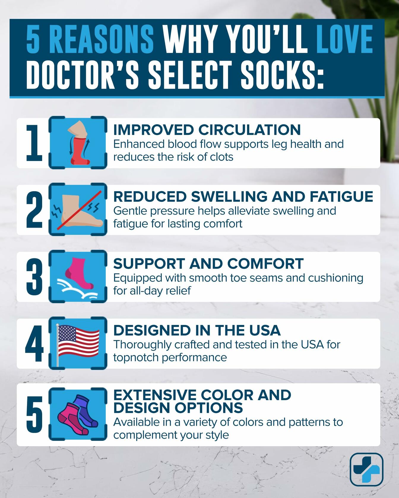 Doctor's Select 3-Pair Compression Socks – Wide Calf, Bamboo Blend - Size XXL