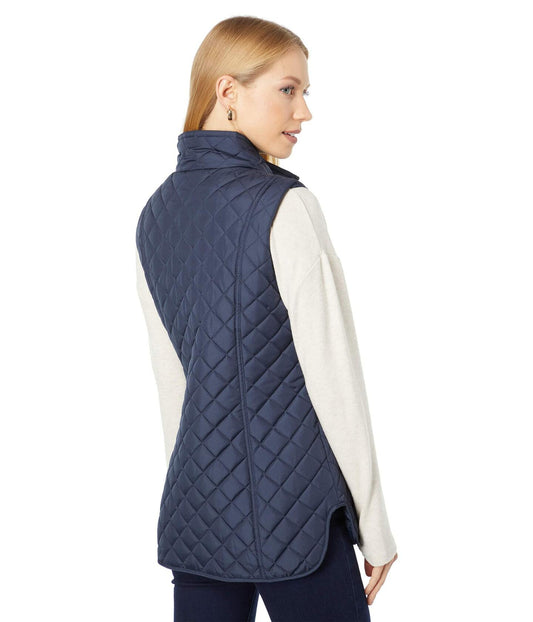 Tommy Hilfiger Quilted Vest with Pockets Sky Captain LG (US 12-14)