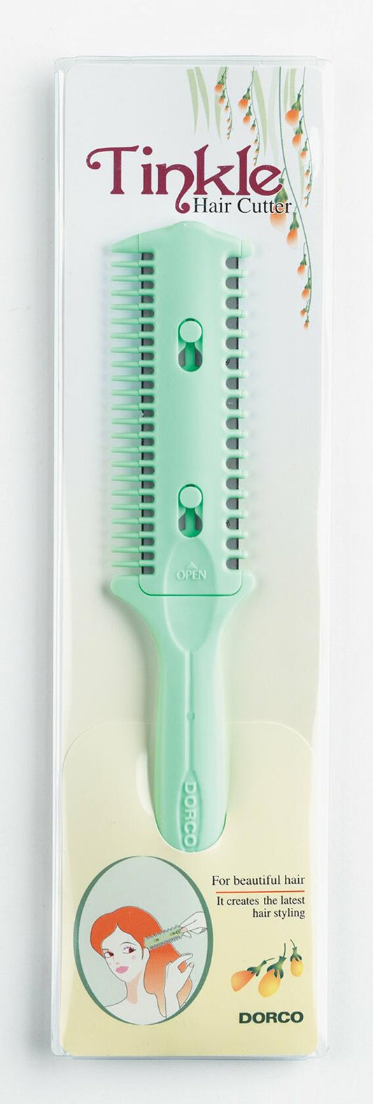 Dorco Tinkle Hair Cutter Razor Comb Green - Pack of 2 - Facial Hair Trimmer