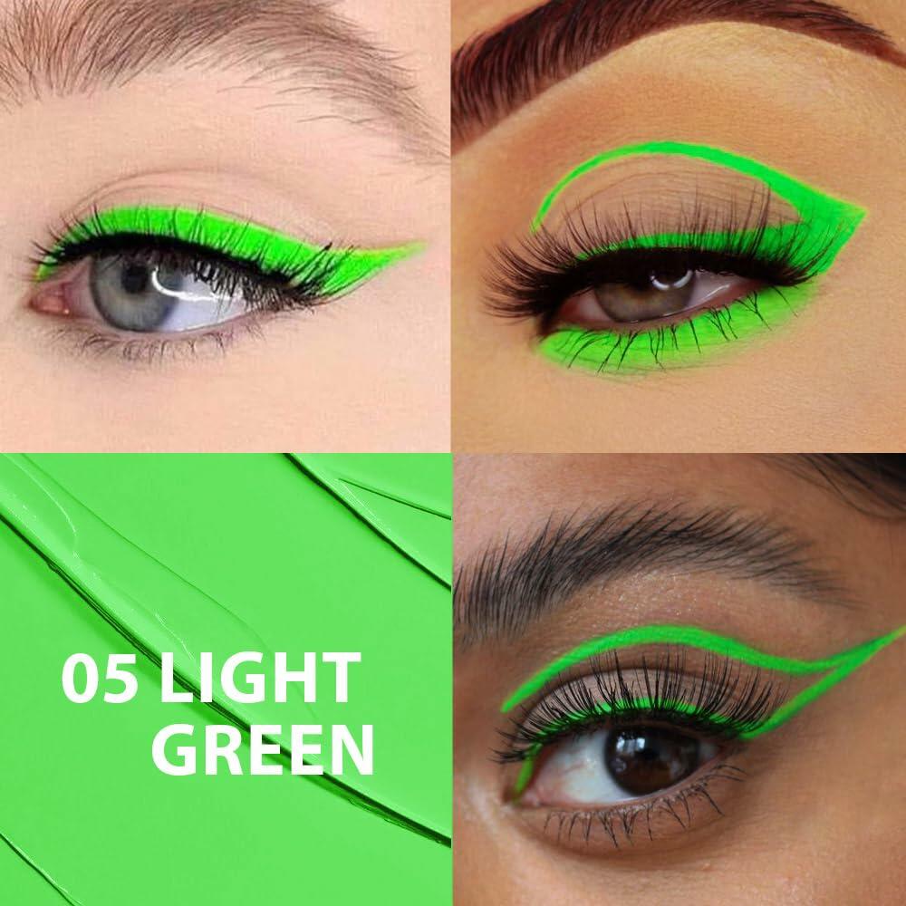 evpct 2Pc Waterproof Liquid Eyeliner Set Dark Green Long Lasting - New