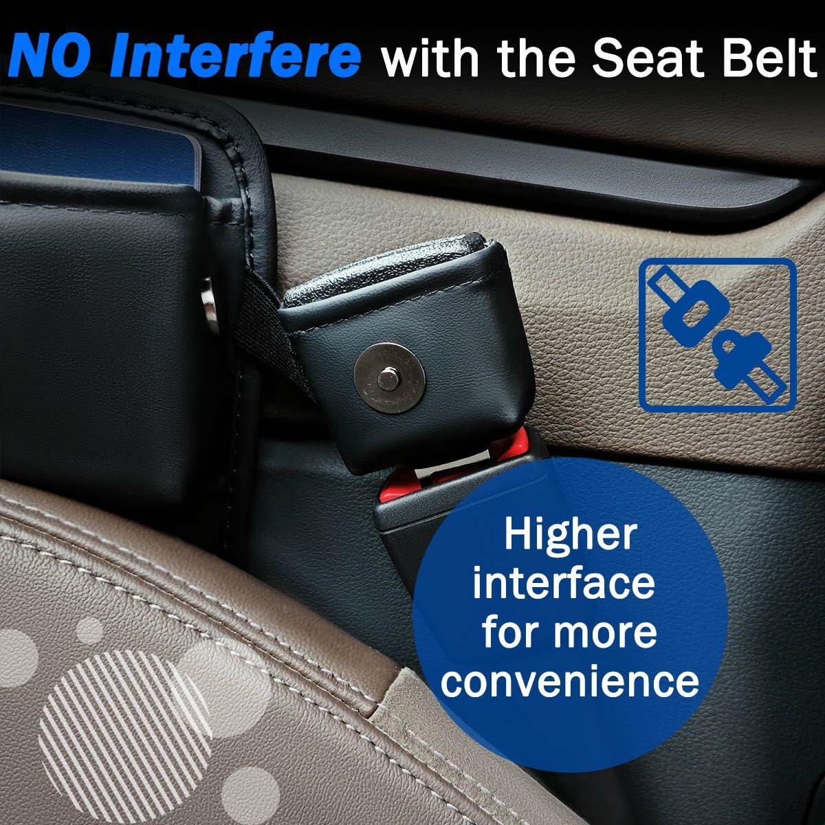 Upgrade Car Side Gap Filler Organizer Black with Cup Holder & Hooks