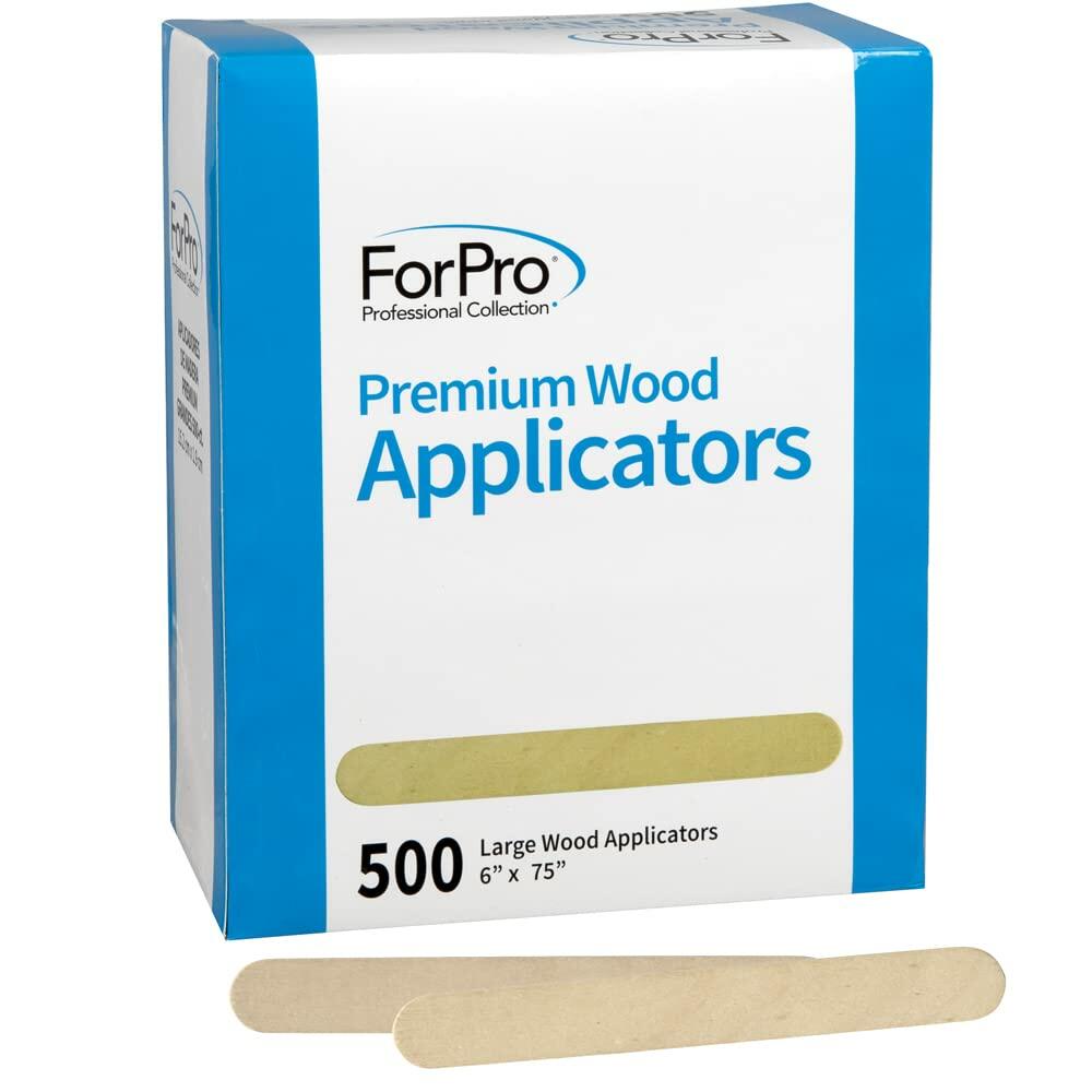 ForPro Professional Wood Applicators 6" Large Wax Sticks 500 Count Non-Sterile