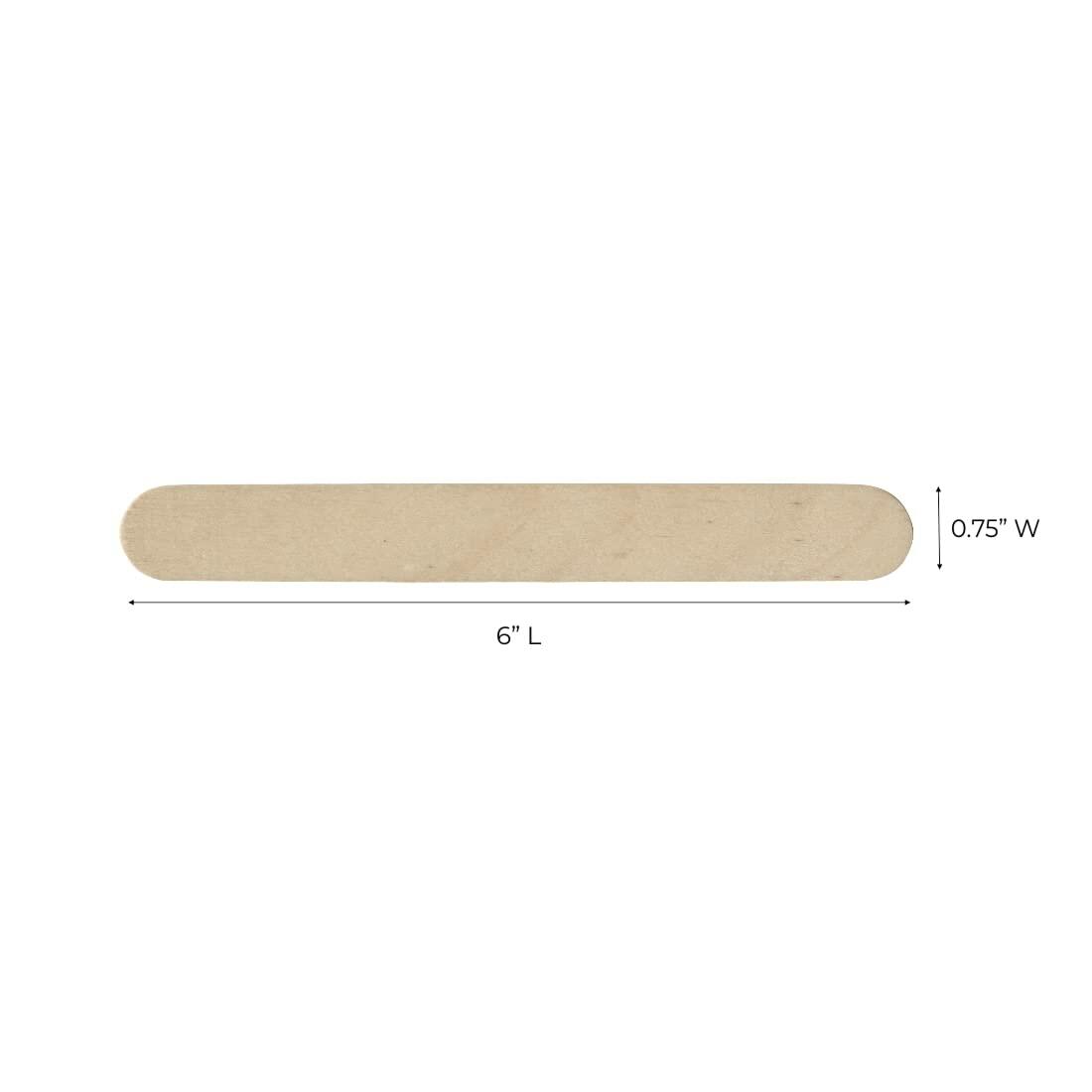 ForPro Professional Wood Applicators 6" Large Wax Sticks 500 Count Non-Sterile
