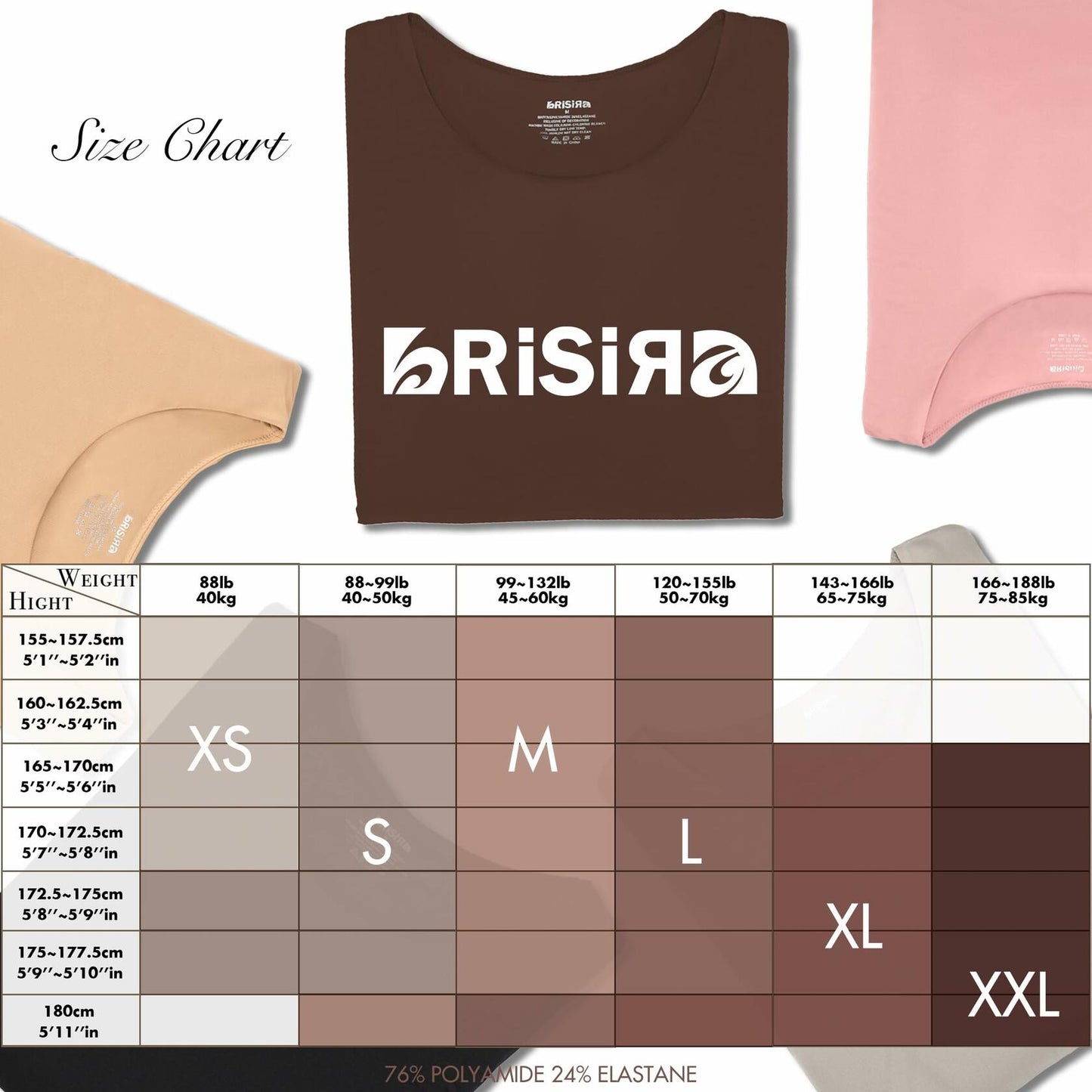 BRISIRA Women's Brown Long Sleeve Crop Top Slim Fit Scoop Neck Tee - Size M