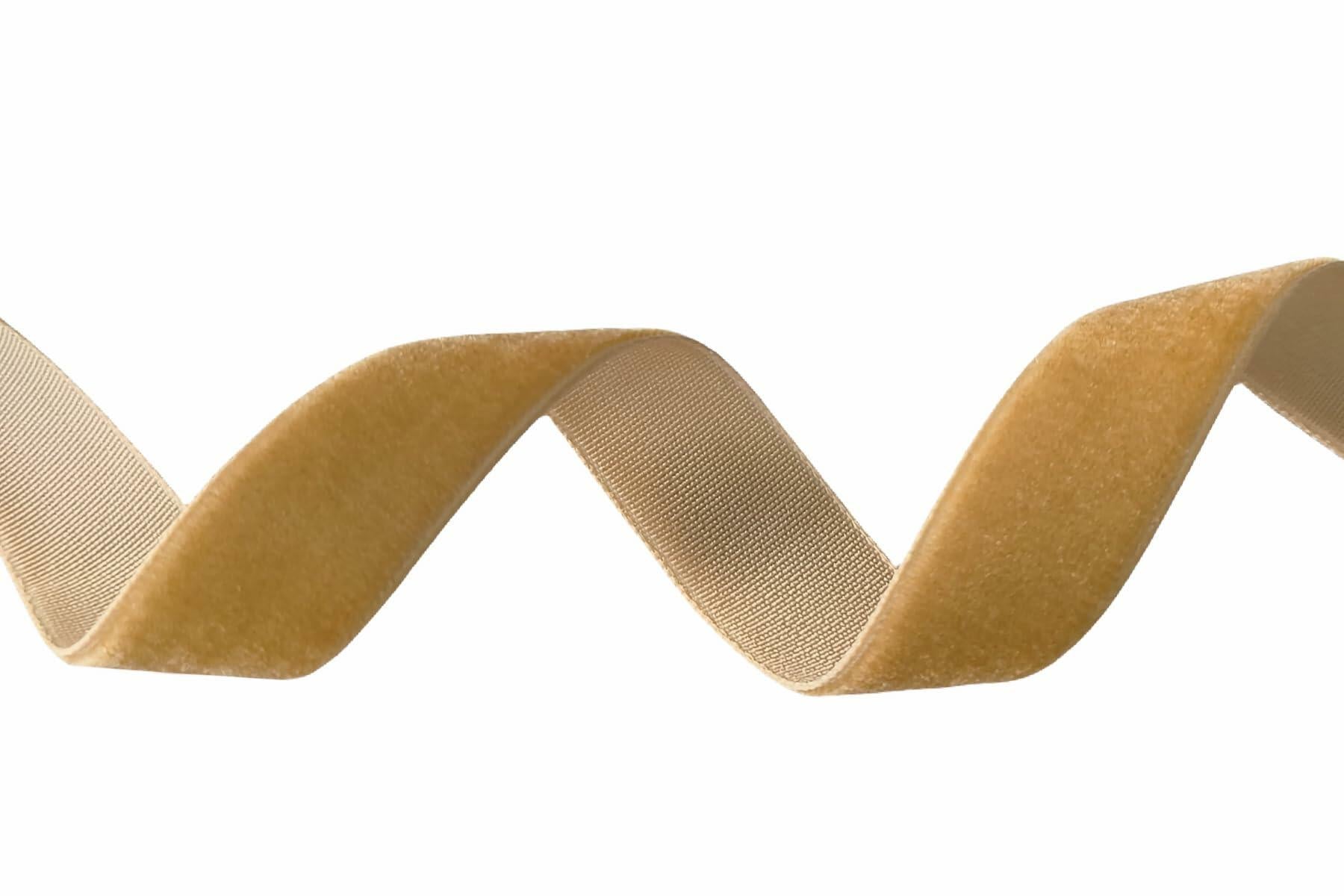 Abbaoww 10 Yards Khaki 3/8 Inch Single Face Velvet Ribbon for Christmas