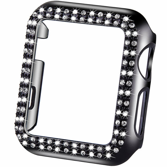 VIQIV Bling Face Bumper Case Cover for Apple Watch 38-44mm Series 1-5 Black