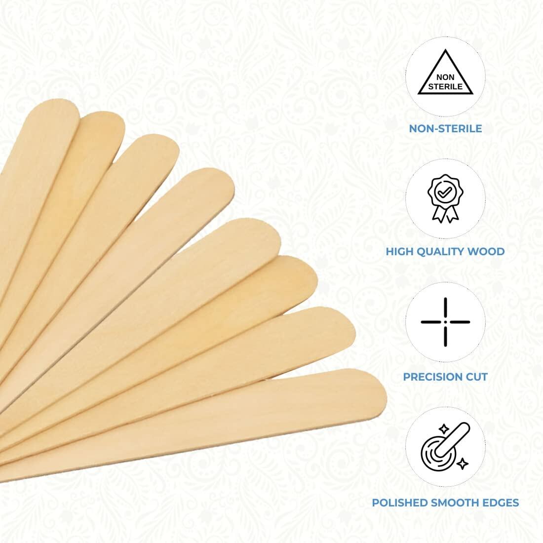 ForPro Professional Wood Applicators 6" Large Wax Sticks 500 Count Non-Sterile