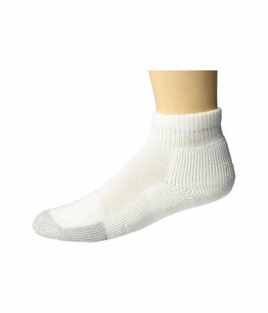 Thorlos Tennis Mini-Crew Socks XL – White, Men's 13-15, Max Cushion