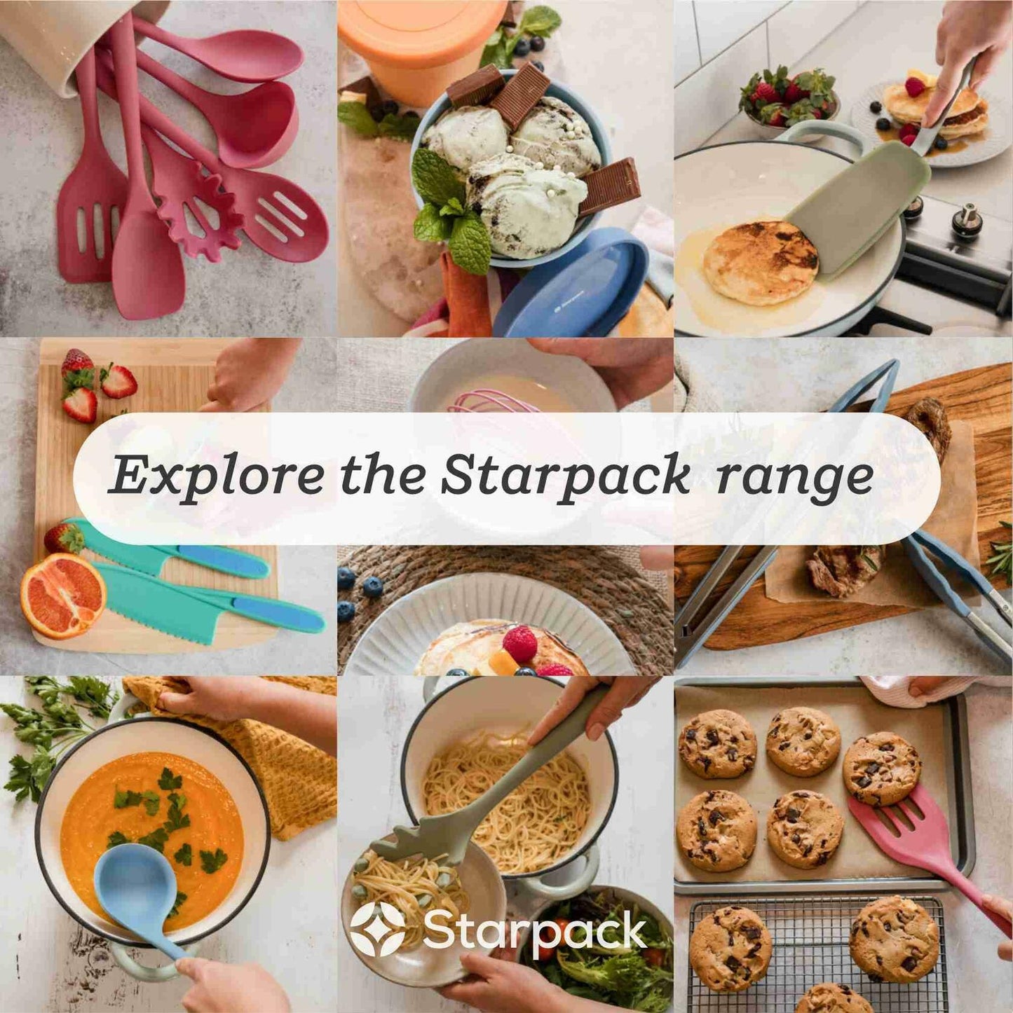 Starpack 'Get a Grip' 9" Silicone Kitchen Tongs BBQ Heat Resistant 600°F