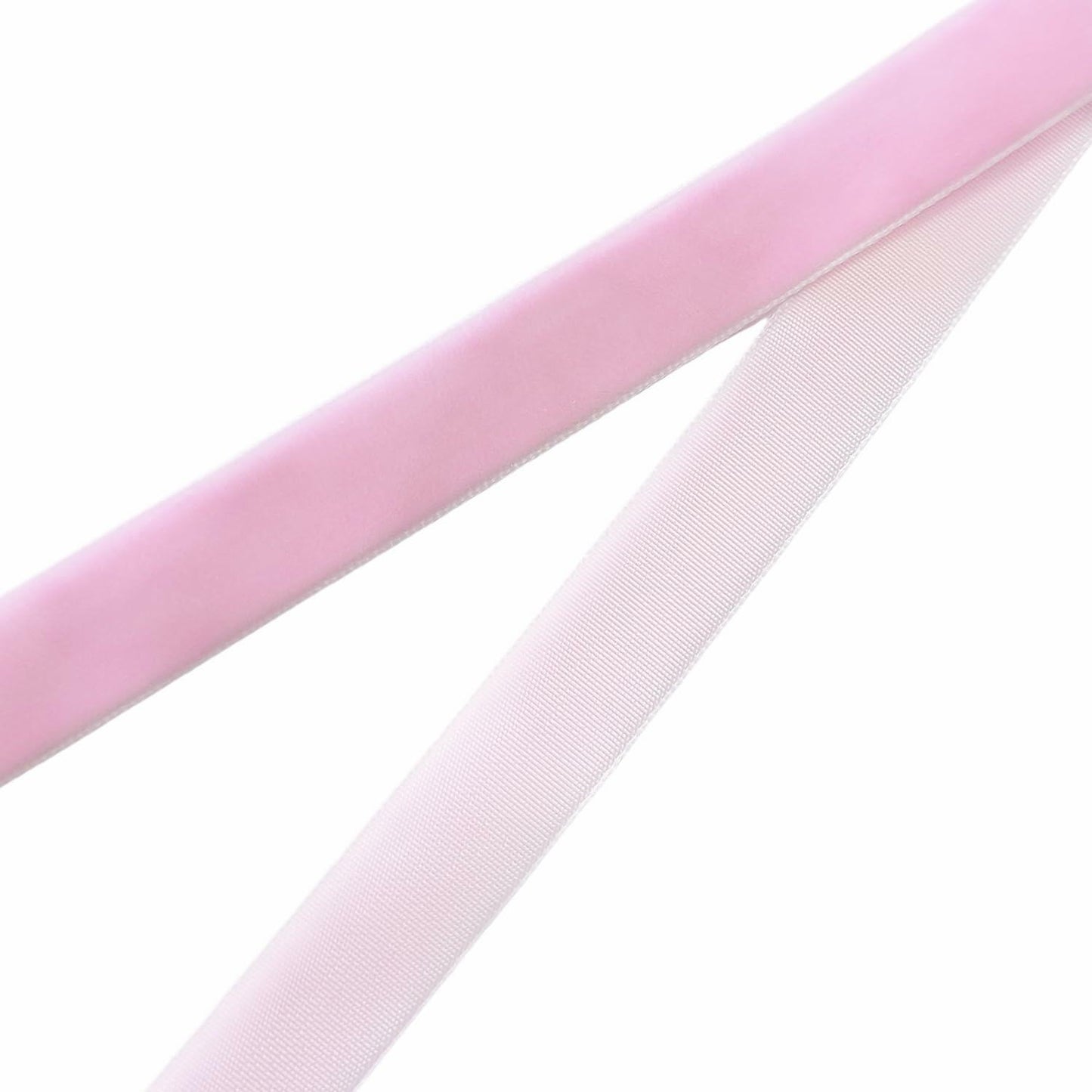 Abbaoww Pink Velvet Ribbon 3/8 Inch Single Face 50 Yards Gift Wrap