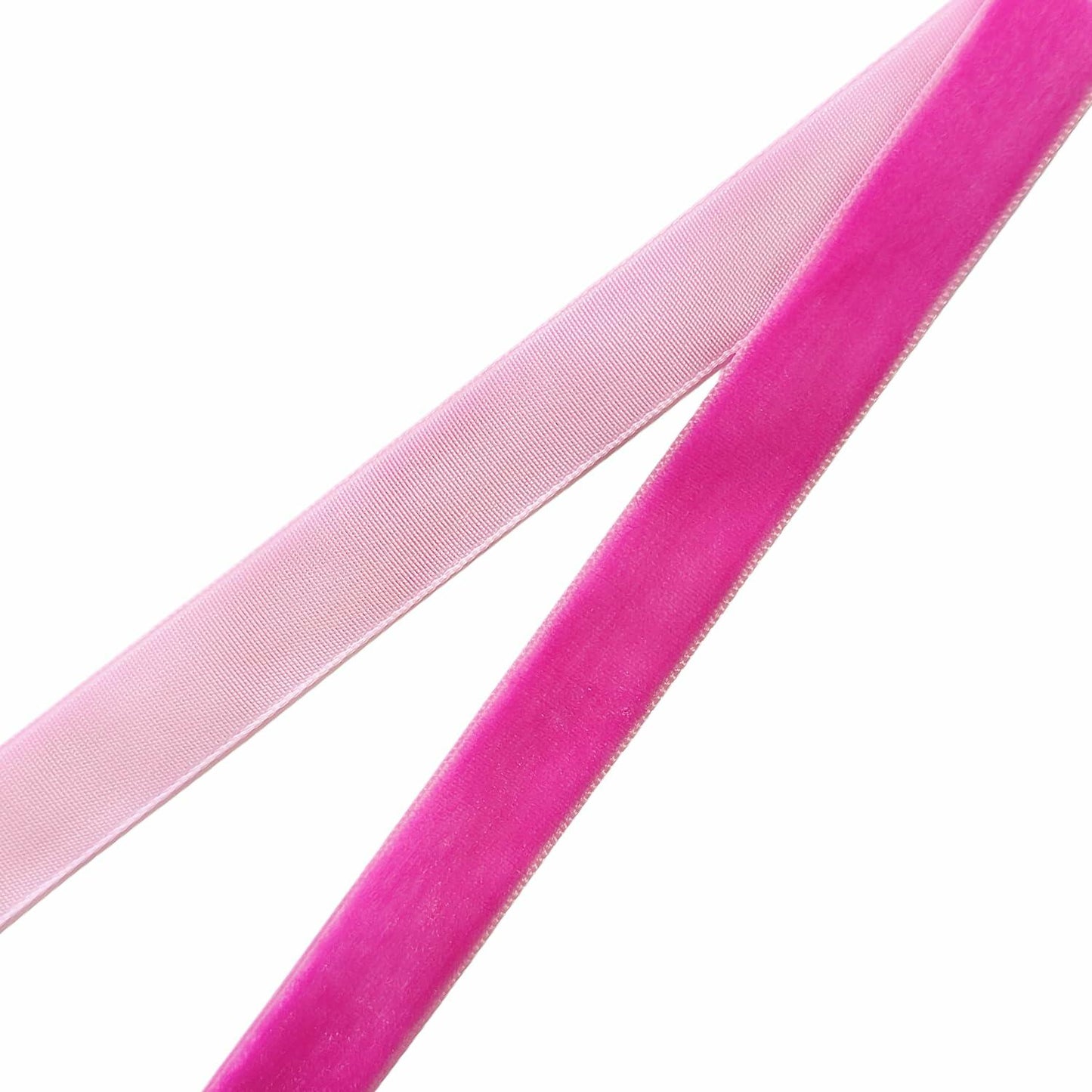 Abbaoww Hot Pink Velvet Ribbon 3/8 Inch Single Face 10 Yards for Gift Wrap