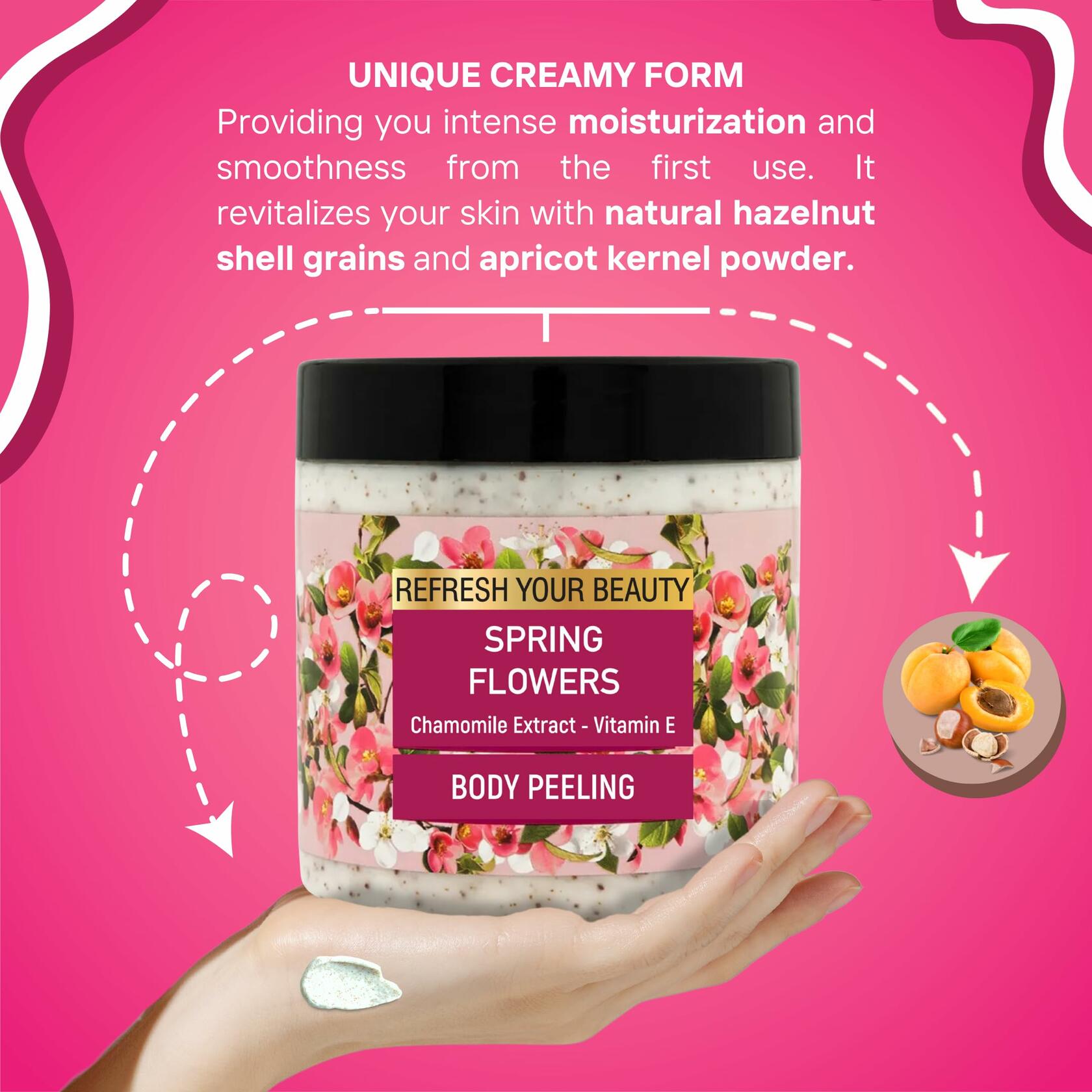 Oriense Body Scrub 16.9oz Spring Flowers Chamomile Hydrating New