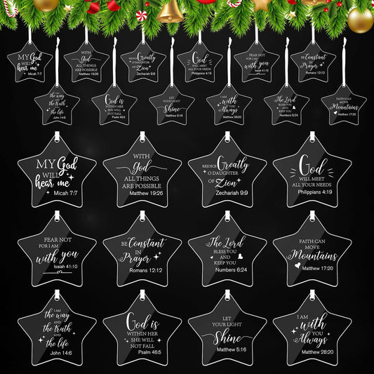 Vercraft 48 Pc Christian Christmas Ornaments Acrylic Nativity Scene Decor