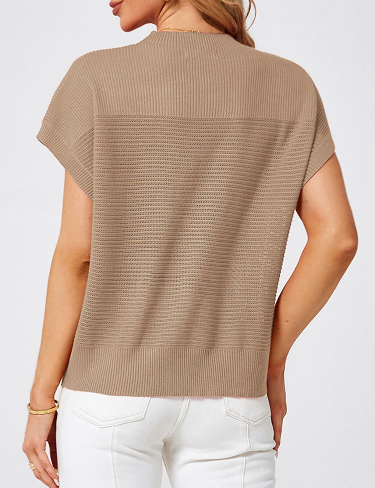 Womens Ribbed Knit Crop Tank Top Dark Apricot Size L