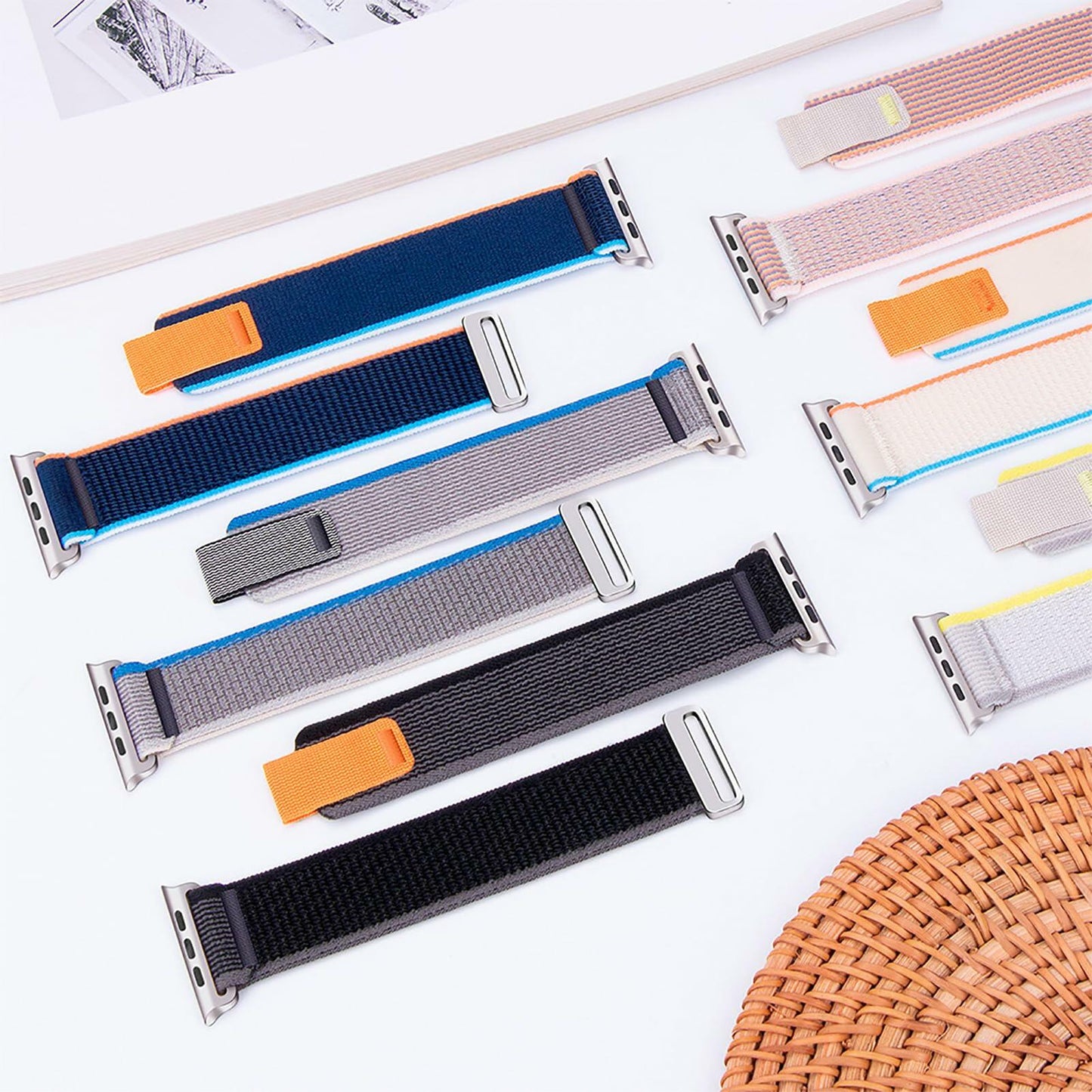 Eweison Sport Trail Loop Strap Compatible Apple Watch 38-49mm Nylon Braided Band