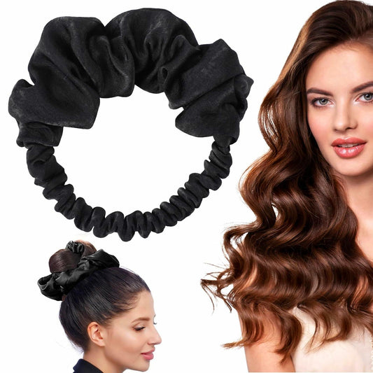 Heatless Curling Scrunchie Satin Hair Curler Overnight No Heat Soft Satin