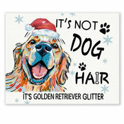 APJYM Golden Retriever Christmas Wall Art 10x8 Unframed Holiday Decor