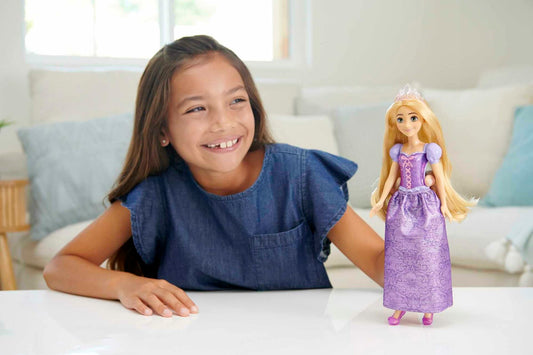 Mattel Disney Princess Rapunzel Doll Blonde Hair Blue Eyes Tiara 12 Inch