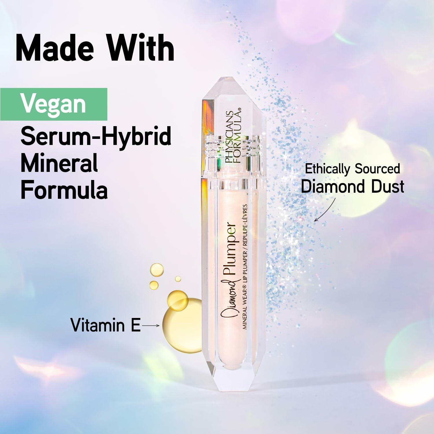 Physicians Formula Mineral Wear Diamond Lip Plumper Gloss Brilliant Berry 0.17oz