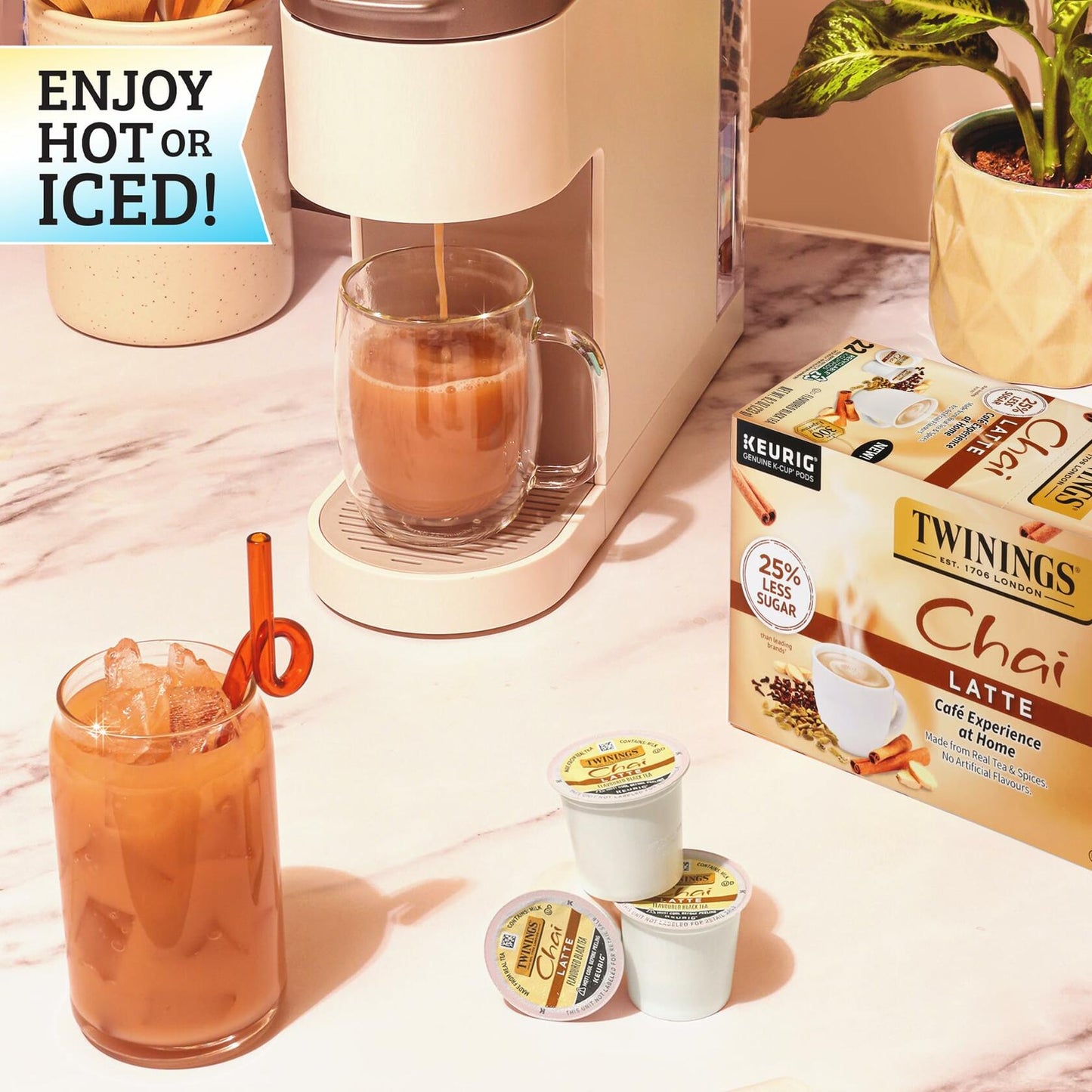 Twinings Chai Latte K-Cup Pods – 72ct (6x12ct), Creamy, Slightly Sweet