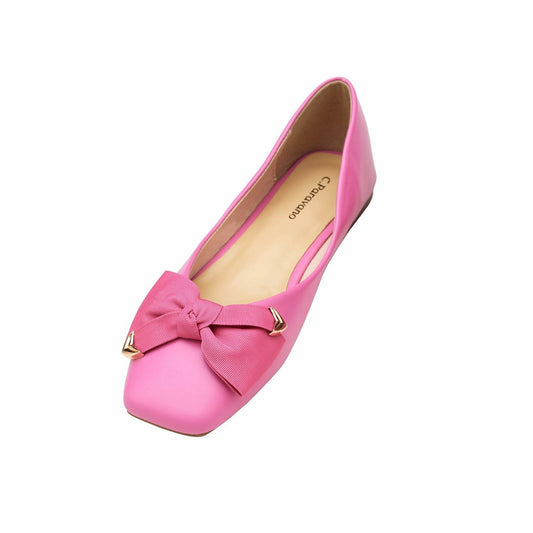 C.Paravano Women's Flats | Square Toe Flats for Women Hot Pink