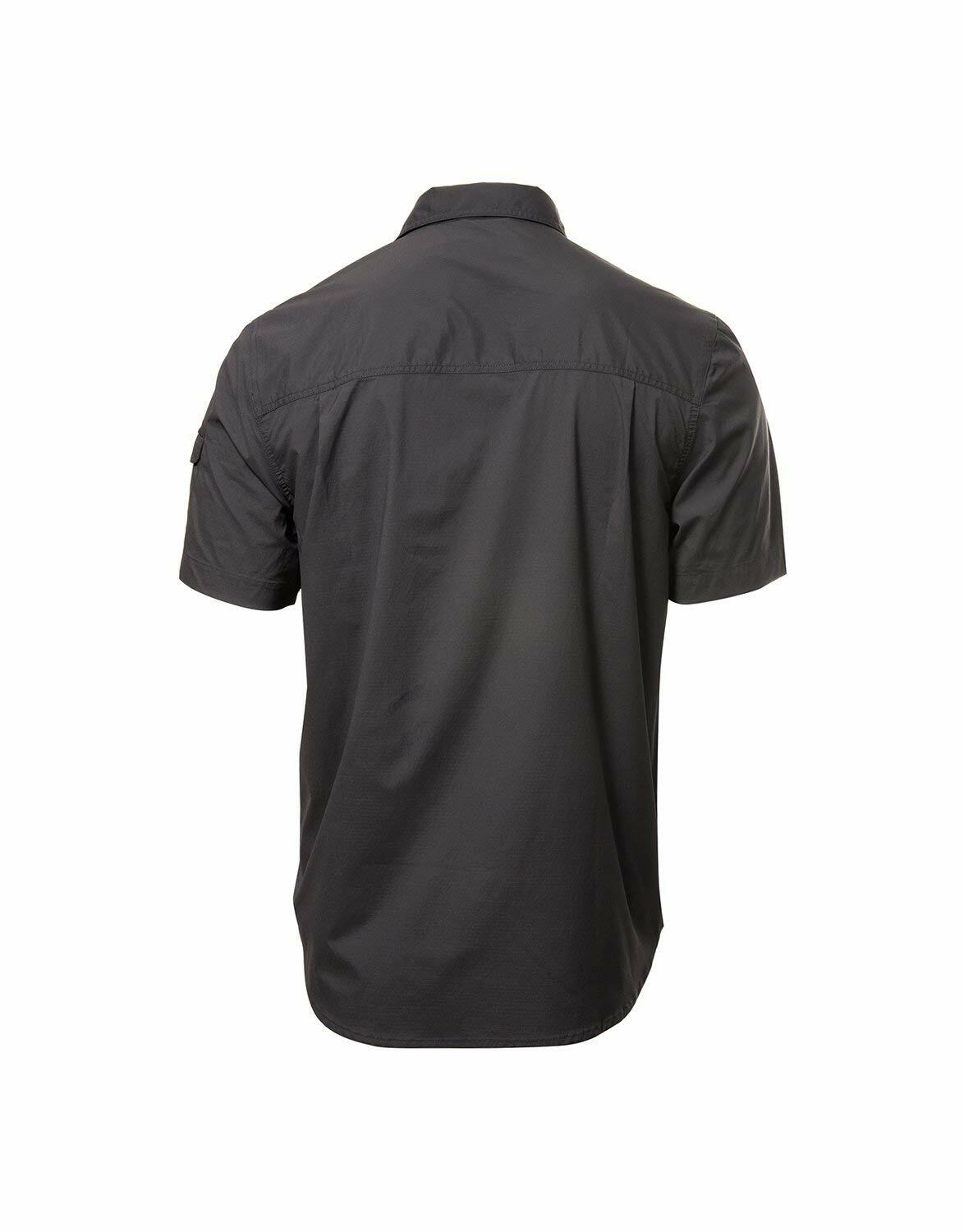 American Outdoorsman Blackfoot River Fishing Shirt Black Medium UPF 30 Quick-Dry