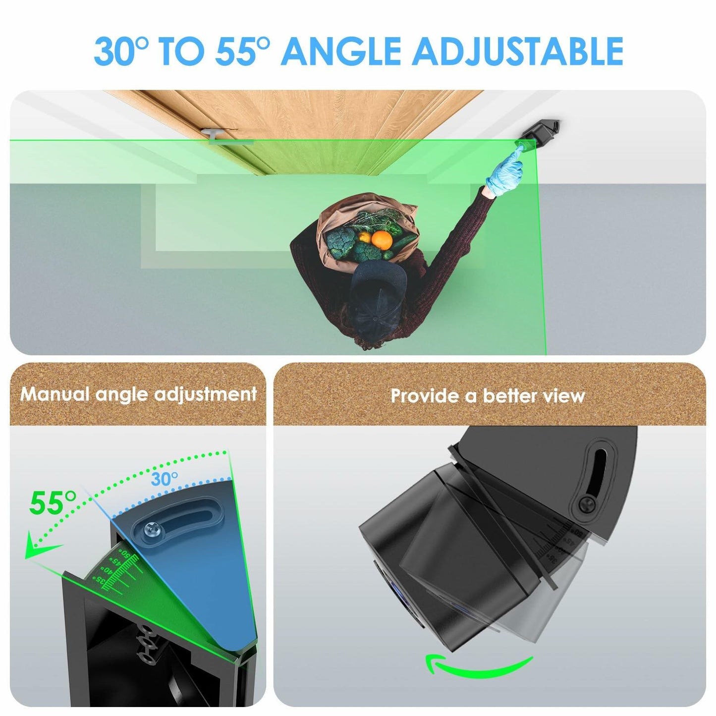 KIMILAR No-Drill Adhesive Mount Compatible with Ring/Blink Video Doorbell