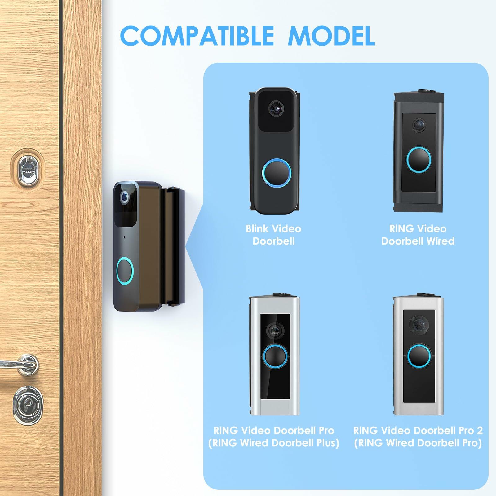 KIMILAR No-Drill Adhesive Mount Compatible with Ring/Blink Video Doorbell