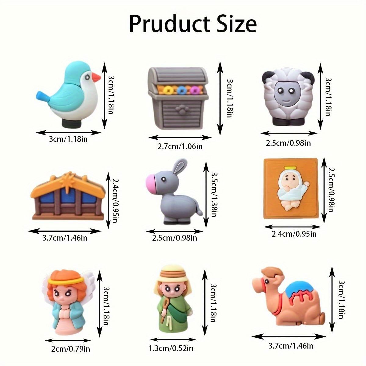 Cherislpy 2025 Nativity Advent Calendar Kids Christian Xmas Toy