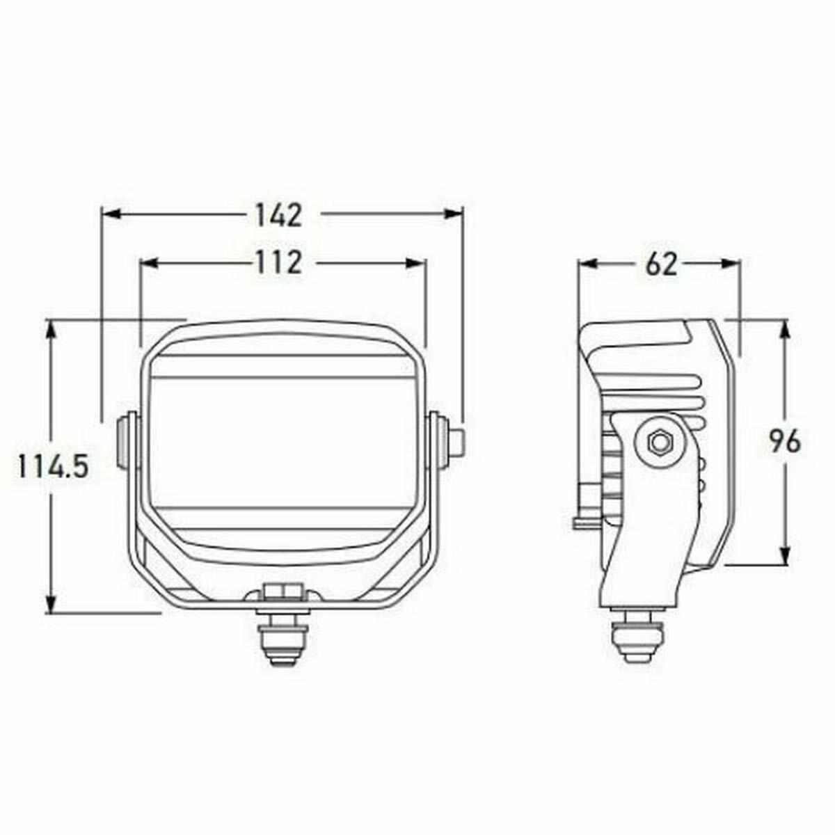 [Like_new] HELLA 1GA 996 288-021 LED-Worklight - Power Beam 1500-24/12V - DEUTSCH plug