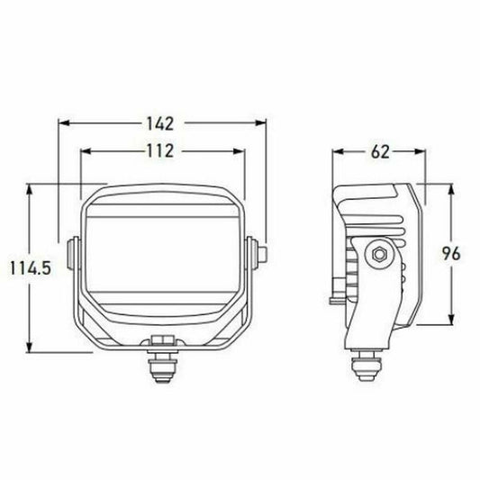 [Like_new] HELLA 1GA 996 288-021 LED-Worklight - Power Beam 1500-24/12V - DEUTSCH plug