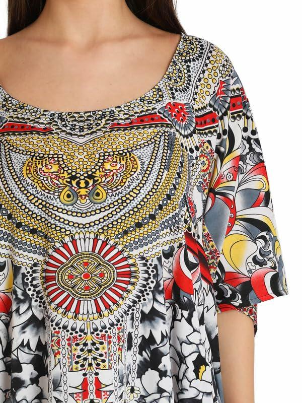 Miss Lavish London Kaftan Dress Black Plus Size Large Size L