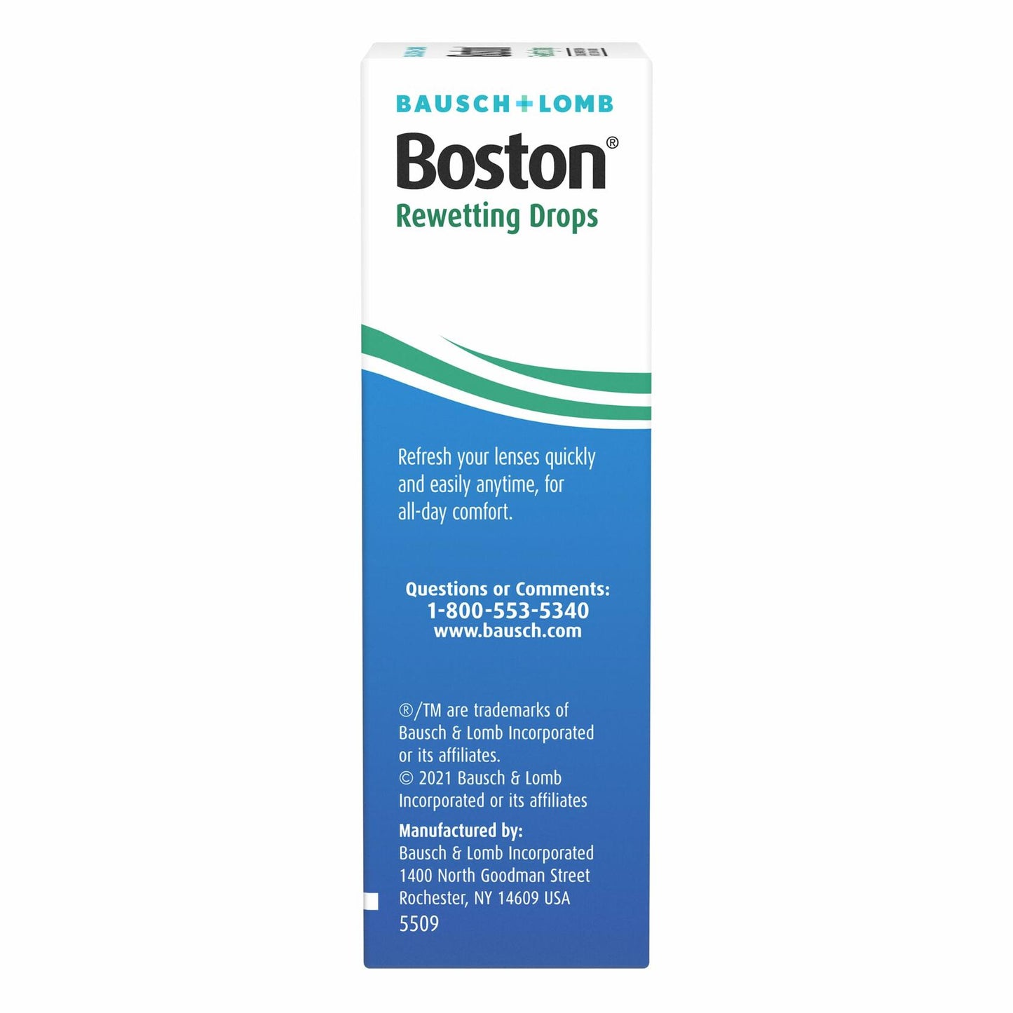 BB06/26 Bausch + Lomb Boston Rewetting Drops 0.34 fl oz RGP Contact Lenses