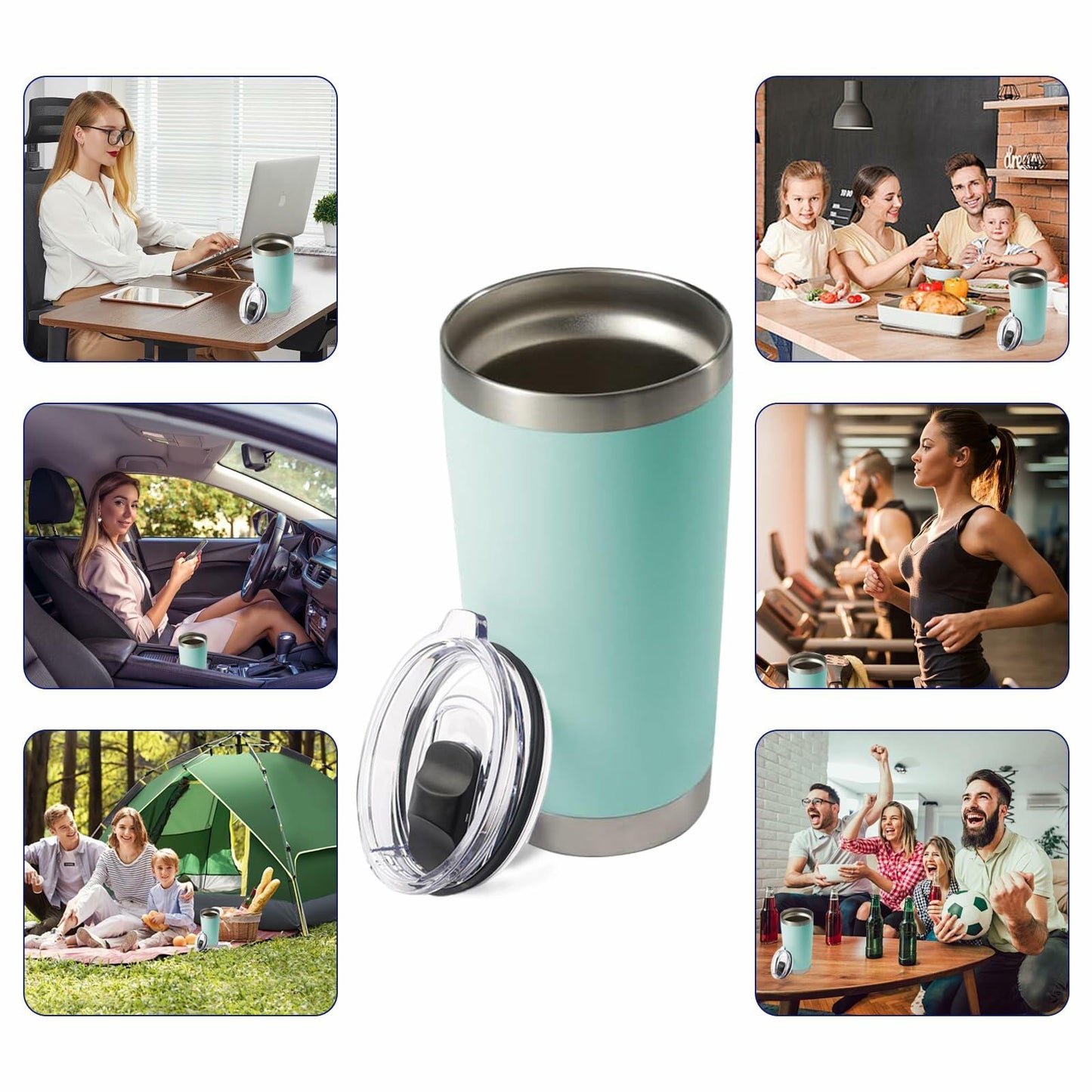 Potiarey 2 Pack 20oz Tumbler Lids for YETI Rambler, Spill Proof, BPA Free