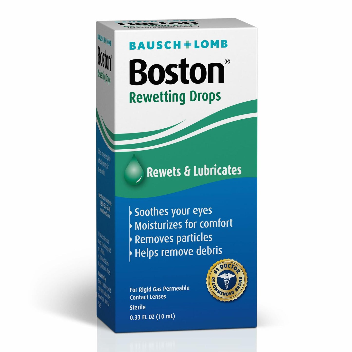 BB06/26 Bausch + Lomb Boston Rewetting Drops 0.34 fl oz RGP Contact Lenses